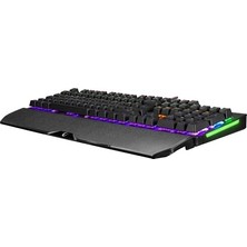 Siyah USB Rainbow Aydınlatmalı Blue Switch Mekanik Gaming Klavye KB-R86