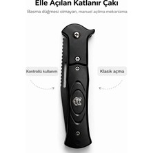 Özkurt Ticaret Columbia Tiger Katlanır Çakı - Düğmesiz Outdoor Kamp ve Av Bıçağı