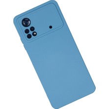 Poco X4 Pro 5g Kılıf Nano Içi Kadife Silikon - Mavi