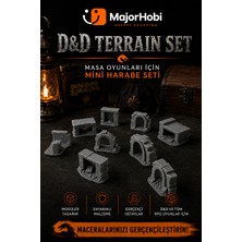 Major Hobi D&d Mini Harabe Seti  Masa Üstü Rpg Terrain Dekor Modüler Oyun Aksesuarı