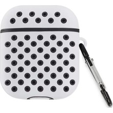 Uravas Store Airpods 2 (2.nesil) Spor Delikli Kılıf - Gri-Siyah