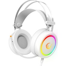 Beyaz USB 7.1 Surround Oyuncu Kulaklık + Mic Stormy