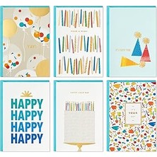 Uravas Store Hallmark Doğum Günü Kartı Çeşitleri, Zarflı 36 Kart (Parti Zamanı)