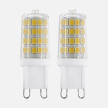Eglo 3 W Beyaz LED G9 Duy 2`li LED Ampul, 3.0W