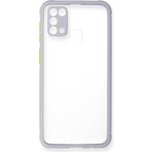 Galaxy M31 Kılıf Miami Şeffaf Silikon - Lila