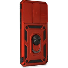 Redmi Note 8 Pro Kılıf Pars Lens Yüzüklü Silikon - Kırmızı