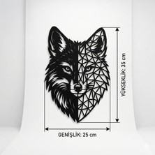 Geometrik Kurt Duvar Tablosu Mdf Lazer Kesim Modern Duvar Süsü Minimal Hayvan Figürlü Dekor