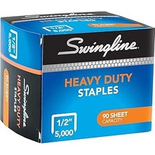 Uravas Store Swingline Zımba, Ağır , 1/2" Uzunluk, 90 Yaprak Kapasitesi, 100/ŞERIT, 5000/KUTU, 1 Paket (793