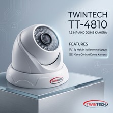 Twintech TT-4810 1.3 Mp Ahd Dome Güvenlik Kamerası (720P Gece Görüşlü Iç Mekan)