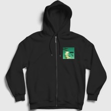 Presmono Unisex Siyah The Science Of Things Rock Bush Fermuarlı Kapüşonlu Sweatshirt
