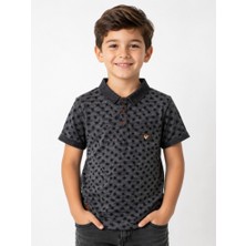 Stsahra  Erkek Çocuk Gri Polo Yaka T-Shirt 00705GR