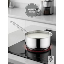 Fms Kaçerola Sütlük 16*8 cm | 18/10 Paslanmaz Çelik | Indüksiyon Uyumlu |