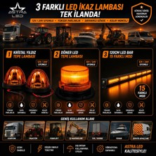 Astra Led 3 Lü Set 120 cm Bar LED - Kristal Yıldız Lamba- Döner Tepe Lamba 12V 24V Profesyonel LED Ikaz Lambası