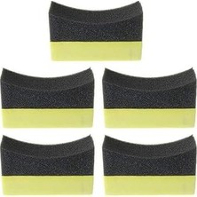 Uravas Store Temizlik Süngeri, 5 Adet Lastik Kontür Dressing Uygulama Pedi, Temizleme Kavisli Sünger, Lastik Par