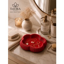 Triora Design Flora Organizer | 24.5 cm Dekoratif Takı ve Aksesuar Düzenleyici | 3D Baskı Premium Masa & Banyo Organizeri |