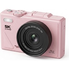 Vivopack 5k Dijital Kamera, Fotoğrafçılığa Yeni Başlayanlar Için Auto Focus Fotoğraf Makinesi, 3 Inç Katlanabilir IPS Ekran, Çocuklar ve Öğrenciler Için Hediye Kamera, Hafıza Kartı Hediye