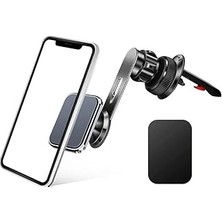 Uravas Store Apera NR93 Araç Içi Havalandırma Telefon Tutucu Metal Kasa Mıknatıslı Kancalı Mekanizma