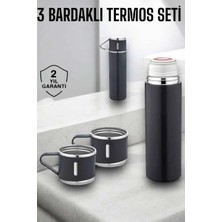 Herşey Trend Paslanmaz Çelik 3’lü Termos Seti Vakumlu ve 8 Saat Isı Koruma