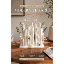 Morbella Modern Dekoratif Çiçek Vazosu | Minimal Masaüstü Vazo Ev ve Ofis Dekoru