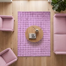 Derya Home Koridor Falcon Pembe Kabartmalı Peluş Halı Odalar ve Salon Için Modern Halı