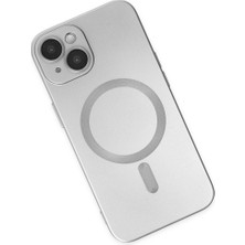 iPhone 14 Plus Kılıf Moshi Lens Magneticsafe Silikon - Gümüş