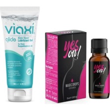 Viaxi Su Bazlı Glide Jel Sade 200 ml + Yeson Magic Drops For Women 15 ml