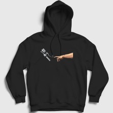 Presmono Unisex Siyah Creation Of Motorcycle Motorsiklet Kapüşonlu Sweatshirt
