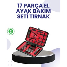 Herşey Trend Taşınabilir Deri Kutulu 17 Parça Manikür Seti