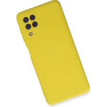 Galaxy A22 Kılıf Nano Içi Kadife Silikon - Sarı