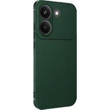 Poco X8 Pro Auto Focus Karbon Kapak - Koyu Yeşil