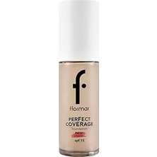 Uravas Store Flormar Perfect Coverage Yüksek Pigmentli &amp; Yarı Parlak Bitişli SPF15 Fondöten 130 Light Beige