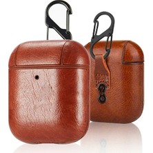 Uravas Store Ally Leather Case Apple Airpods 1-2 Pu Deri Koruma KILIFI-(5775)