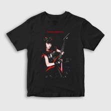 Presmono Unisex Çocuk Siyah Yuimetal Metal Babymetal T-Shirt