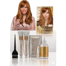 Maxx Deluxe Golden Beauty Set Saç Boyası 8.73 Karamel 2li + Fırça+Pratik Boya Kabı