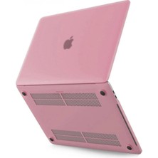 Marsilyan™- Apple Macbook Pro 13 2021 Macbook Buzlu Kapak - Pembe