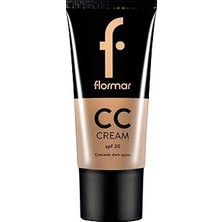 Uravas Store Flormar Belirgin Izler Için Yoğun Kapatıcı cc Krem Ten Rengi cc Cream CC04 Antifatigue