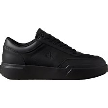 Calvin Klein Erkek Düşük Bilekli Ck Logo Imzalı Deri Siyah Sneaker HM0HM02326-0GJ