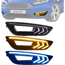 OLED Garaj Focus 3 Için Uyumlu Ledli Sis Çerçevesi 2015-2018