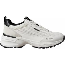 Calvin Klein Erkek Kalın Topuk Deri Bağcıklı Rahat Taban Beyaz Sneaker HM0HM02240-01W