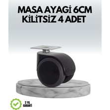 SBN - Store Halı ve Beton Uyumlu Kilitsiz Mobilya Tekerleği 4’lü - Lisinya