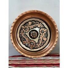 Uzunoğlu Bakır Bakır Hamam Tası/kına Tepsisi