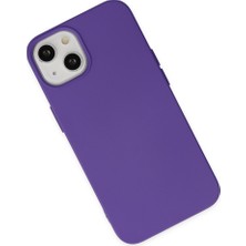 iPhone 14 Plus Kılıf Nano Içi Kadife Silikon - Mor