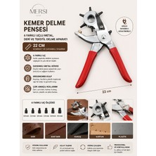 Mersi Shop Kemer Delme Pensesi – 6 Farklı Uçlu, Metal, Deri ve Tekstil Delme Aparatı 22 cm