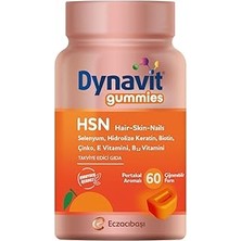 Uravas Store Dynavit Gummies Hsn Hair Skin Nails 60 Çiğnenebilir Form - Hidrolize Keratin, Biotin - Saç&amp;cilt