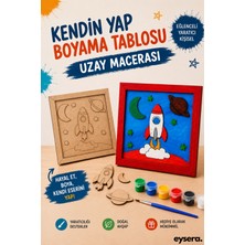 Eysera  Kendin Yap Ahşap Boyama Tablosu – Uzay Macerası | Standlı Ahşap Boyama Seti, Çocuk Aktivite & Hobi Oyuncak, Montessori, Eğtici Set