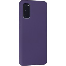 Galaxy S20 Kılıf Nano Içi Kadife Silikon - Mor