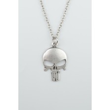 IDR Punisher Cezalandırıcı Gümüş Kaplama Düz Zincir Kolye