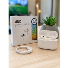 Almanara Project 2. Nesil Pro Anc Bluetooth 5.3 Tws Kablosuz Kulaklık Dokunmatik Şarj Kutulu Stereo Beyaz