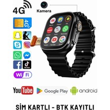 Howear Watch Ultra Kameralı 4g Sim Kartlı 32GB Akıllı Saat Çocuk Wi-Fi Googleplay Iphone Huawei Uyumlu 8-9