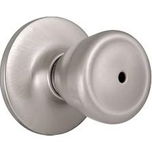 Uravas Store 781906 Lale 2 Yönlü Mandal Gizlilik Kapı Topuzu, Ayarlanabilir Arka Set, Saten Nikel Kaplama